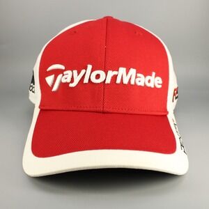 TaylorMade Hat Cap Strapback Red White Golf Golfer Adidas Penta R9 Mens L/XL